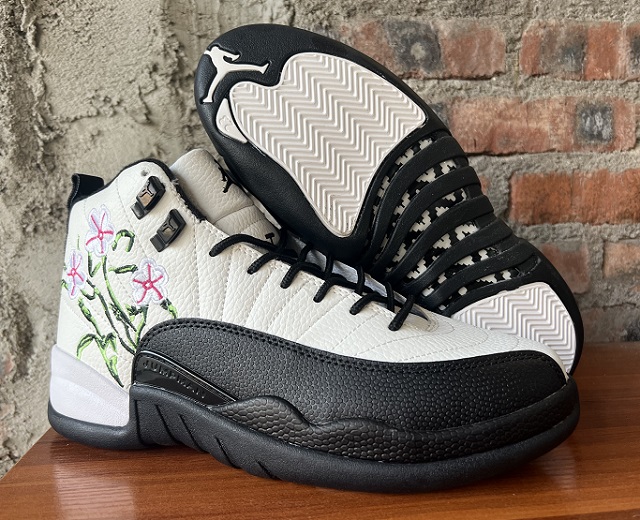 Women Air Jordan Shoes 12 Flower